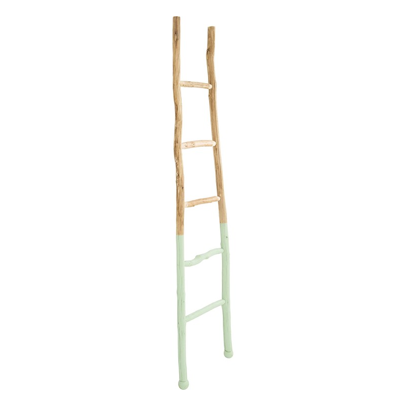 Creative Co-Op Dipped Decorative Wood Ladder, Bright Green