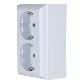 REV 0510072777 PlanoLuxe, surface-mounted socket 2-way Complete set: Frame and insert, white