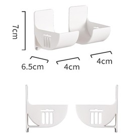 XINCHENG 2 Pairs Plastic Bag Holder, Wall Mounted Garbage Bag Dispenser, White Garbage Bag Dispenser Grocery Bag Holder for Home Kitchen Storage and Organization