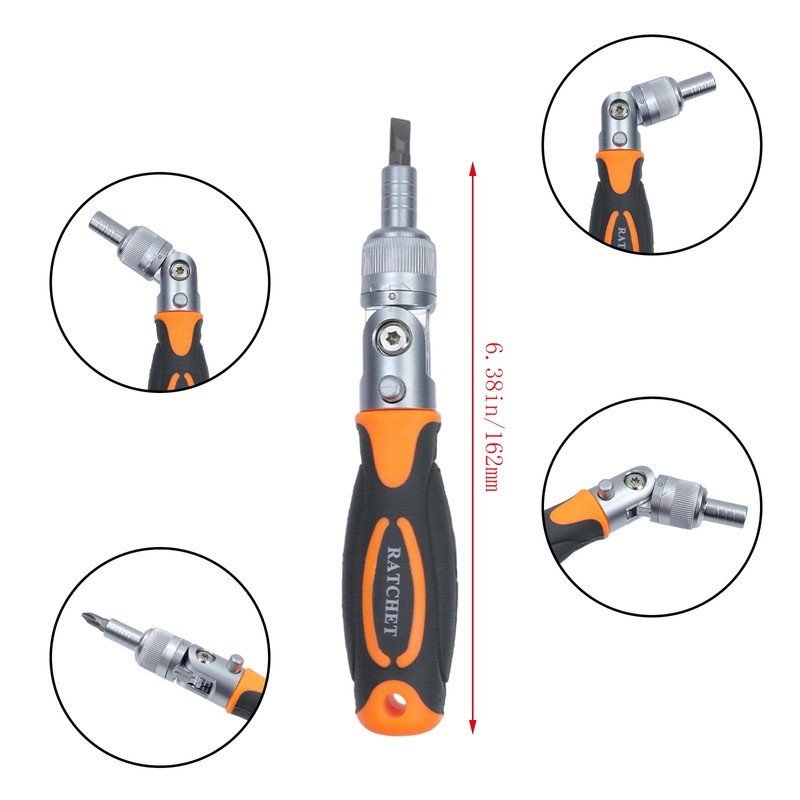 Ratcheting Screwdriver Set, 68 in 1 Multifunctional Socket Set &