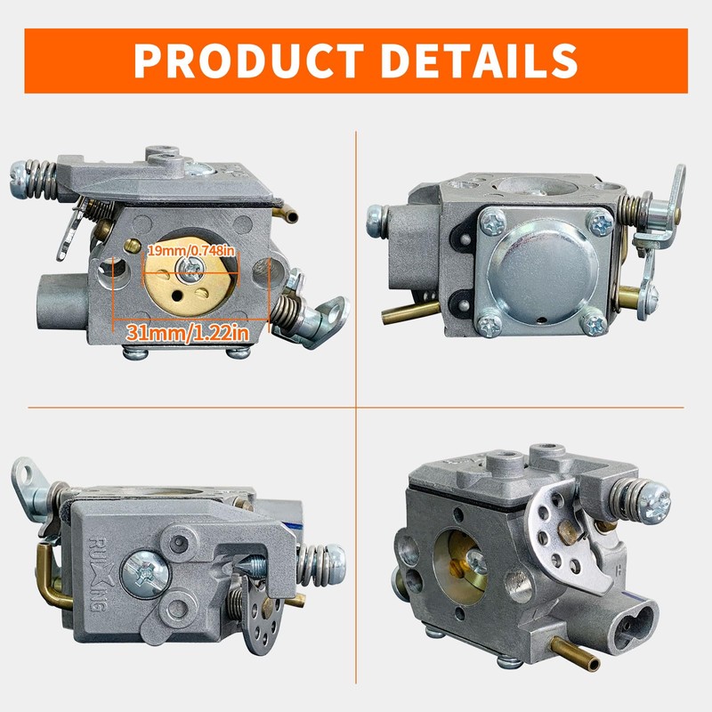Ruixing OEM 309376002 Carburetor Carb kit for Ryobi RY3714 RY3716