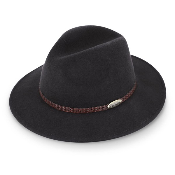 fiebig Casual Traveller Wool Felt Hat, Crushable & Waterproof Roll