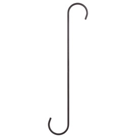 Wake Industry Kabette Wall Storage S-Shaped Hook, Black, 11.8 inches (300 mm)