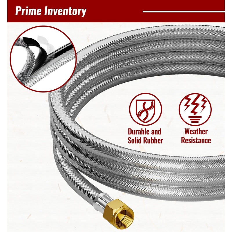 CALPOSE 12FT High Pressure Propane Regulator with Hose, 0-30PSI Adjustable