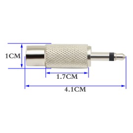 zdyCGTime RCA to 3.5MM Audio TS Adapter,2-Pole 3.5mm 1/8" Mono Plug Male to RCA Female Jack Adaptor Connector,Compatible with headphones,speakers, phones,mp3 and other devices.(Silver/5Packs)