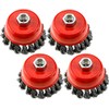 Create idea 4Pcs 3" Wire Cup Brush Wheel M14 Thread