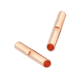 100 PCS Non Insulated Butt Connectors Kit, BN0.5 AGW24-22 Butt Connectors for Wiring Copper Butt Splice Terminals, Uninsulated Butt Splice Wire Crimp Connector for Electrical Appliances Cars Boats