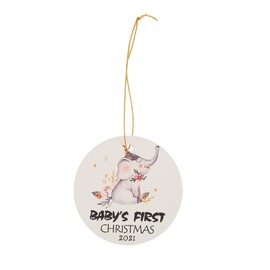 ORFOFE S First Christmas Ornaments Ceramic Single-Sided Hanging Decor for Tree Door Wall Xmas Decoration for Newborns Commemorate Special Moments First Christmas