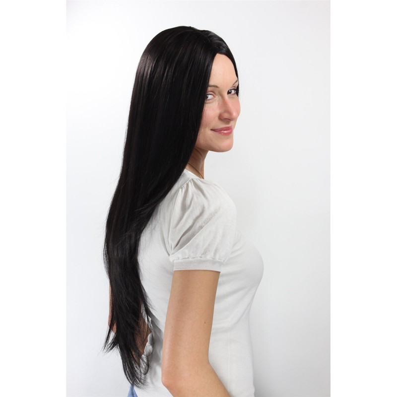 WIG ME UP - 3217-2 Perücke schwarz Mittelscheitel langes glattes