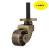 A29 Set of 4 Casters Heavy Duty, Solid Brass Stem