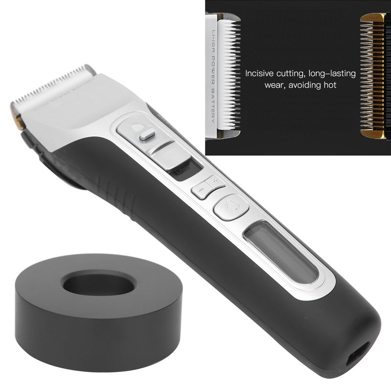 Men Electric Hair Clipper Cutter LCD Display Guide Combs Hair