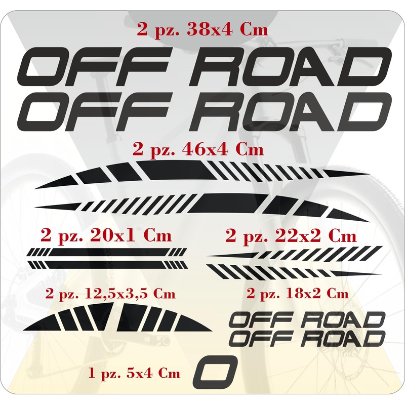 Set of 13 Bike Frame Stickers Universal Off Road Protection
