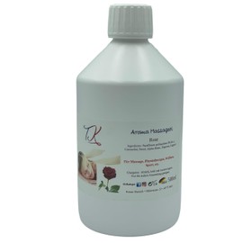 500 ml Aroma Massage Oil - Rose for Massage, Physiotherapy, Wellness and much more, Artzruimittel Quality (0.5 L, Rose)