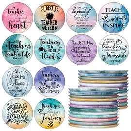 Hollowfly 12 Pcs Teacher Appreciation Week Mirrors Gifts Mini Compact Mirror Bulk Inspirational Thank You Pocket Portable Small Mirrors Graduation End of Year Gift for Teachers Team Group Women