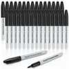 Nicecho Permanent Markers, Black Permanent Marker Pens, 30 Count Fine