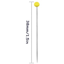 250 Pcs 1.5 Inch Multi-Color Sewing Pins Ball Glass Head Pins Straight Quilting Pins for Dressmaker, Jewelry DIY Decoration, Craft and Sewing Project