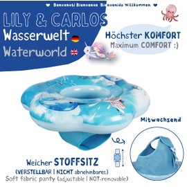 EDWEKIN Baby Swim Ring with Growing Swimming Aid, Swim Seat, Toddlers from 6 Months to 3 Years