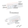 Tsnamay 2Pcs 1.97" White Arc Surface Pull,White Edge Pulls Furniture