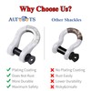AUTOBOTS D Ring Shackles Heavy Duty(2 Pack) 68,000 lbs Capacity,