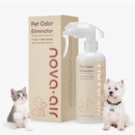 Nova-air Pet Odor Eliminator Spray – Instantly Destroys Odors & Pet Smells by Innovated Ti-Oxy™. Non-toxic, Fragrance-free & Safe for Pets, Home, Everyday Use. Works on Urine, Litter Boxes, Carpets