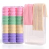 FHALLYNN 72 PCS Hair Ties for Girls & Cotton Headbands
