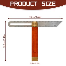Lotsdonxia Adjustable T-Bevel Gauge with Stainless Steel Blade & Dual Scales, Precision Angle Measurement Tool for Carpenters, Architects, DIY Projects