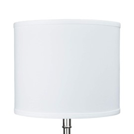 FenchelShades.com 12" Top Diameter x 12" Bottom Diameter 10" Height Fabric Drum Lampshade Spider Attachment (Linen White)
