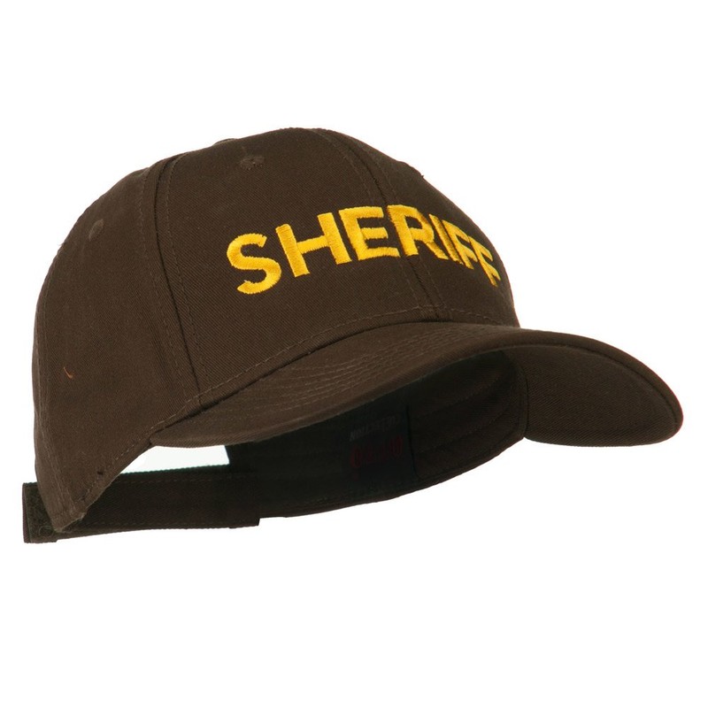 e4Hats.com Sheriff Embroidered Low Profile Cap - Dark Brown OSFM