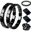 Hematite Bead Bracelet for Everyday Style – Geometric Metallic Stone