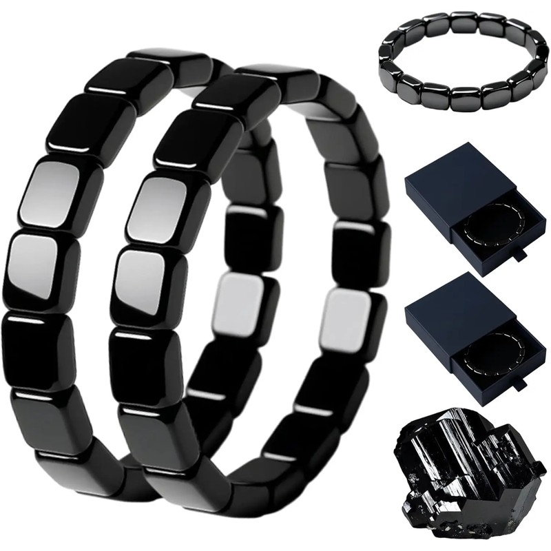 Hematite Bead Bracelet for Everyday Style – Geometric Metallic Stone