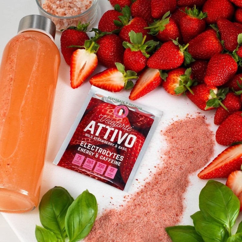 Veloforte Attivo Natural Electrolyte Powder, Fast-Release Energy & Natural Caffeine