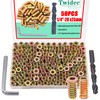 Twidec/50PCS 1/4"-20 Threaded Inserts for Wood Furniture Screw-in Nut Wood