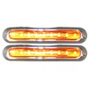 7" Oval Bar Style 9 LED Lights Chrome Side/Rear Marker