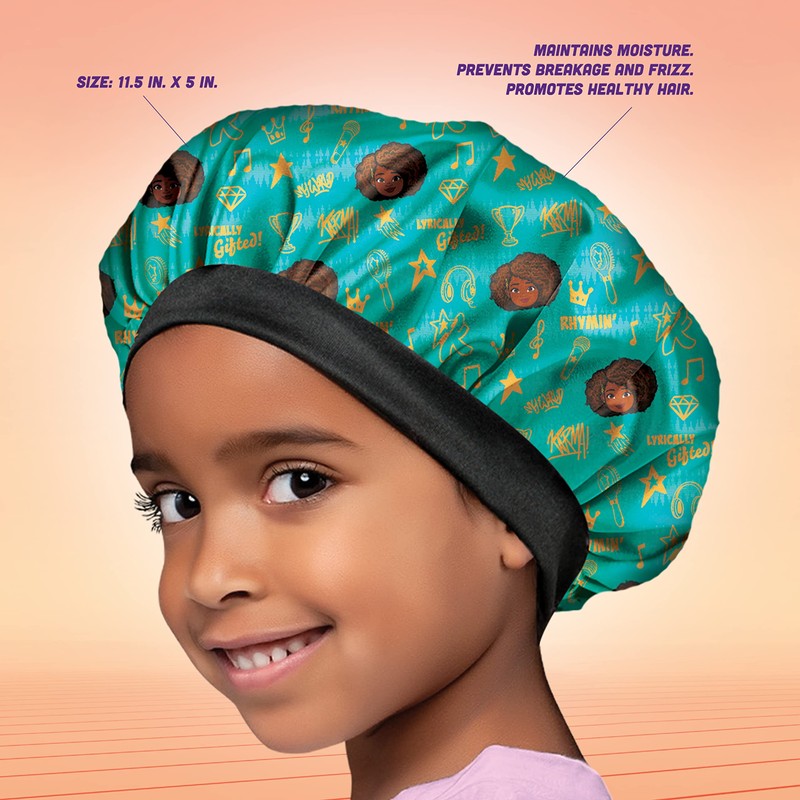 Camryn's BFF Karma's World Teal Karma Quotes Satin Bonnet