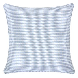 Homey COZY Jacquard Plaid Throw Pillow Cover,Blue Houndstooth Cotton Decorative Square Couch Cushion Pillow Sham Case 20 x 20 Inch, Cover Only