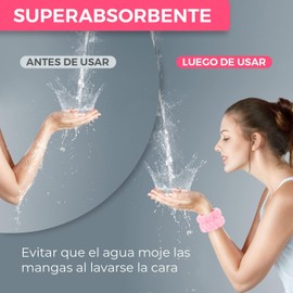12 piezas Bandas para el Cabello KINGTLE Skincare Diademas para Mujer con Ajustable y Muñequeras Absorbentes para Lavar la Cara Deporte Deporte Muñequeras para Maquillaje