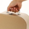 Operitacx Paperboard Suitcase Box, Kraft Paper Lockable Box with handle,