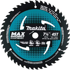 Makita B-68585 7-1/4" 45T Carbide-Tipped Max Efficiency Saw Blade, Fine Crosscutting
