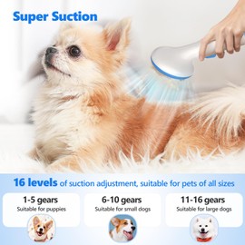 Aprafie Pet Grooming Vacuum Kit,13.4Kpa Suction for 99% Pet Hair,with 5 Professional Pet Grooming Tools, Pet Grooming Kit 2L Large Capacity Container,for Dogs Cats Pet Hair Home Cleaning