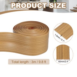 PATIKIL Wall Corner Protector 2.4 in x 10 Ft, Self Adhesive Wall Corner Guard Edge Protector Flexible Peel and Stick Molding Trim for Ceiling Countertop, Yellow Oak Grain