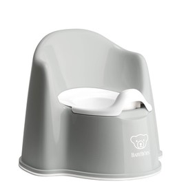 BabyBjörn Potty Chair, Gray/White Potty Training Toilet, Easy-to-Clean, Removable Inner Potty, Non-Slip