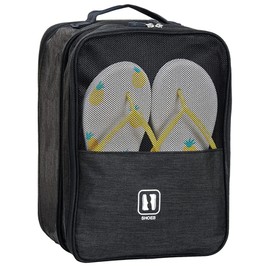 Travel Shoe Bag, Waterproof Shoe Bag Holds 3 Pairs of Shoes for Travel Portable Shoes Bag and Daily Use Storage Bag with Handle, black, Fashion