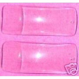 500 Transparent Clear Tips: Gluing Square Shape, Regular 10 Sizes Per Pack of 50