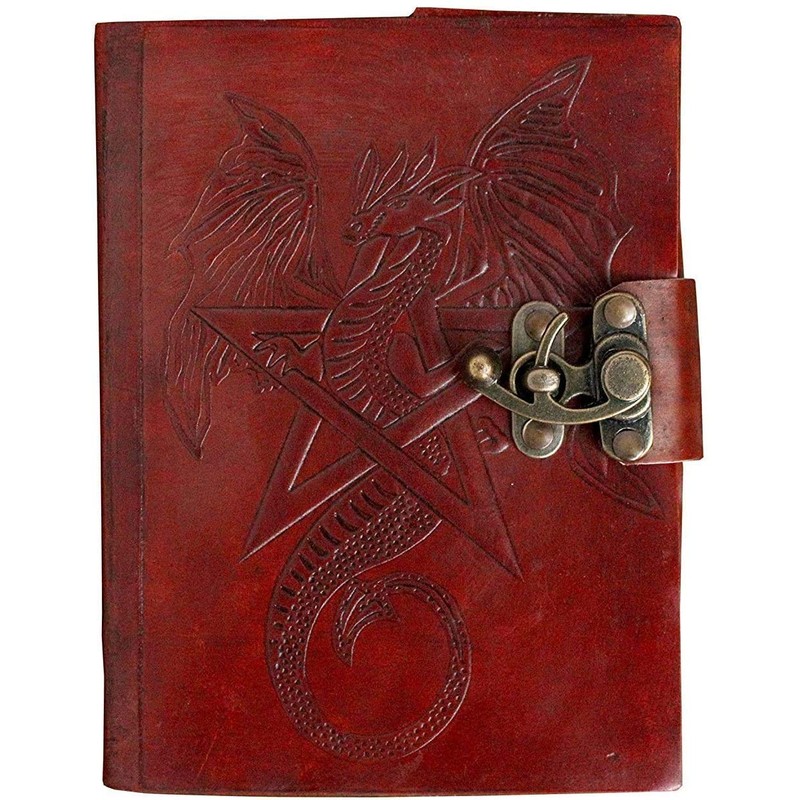 OVERDOSE Star Dragon Journal Notebook Handmade Leather Journal Travel Diary