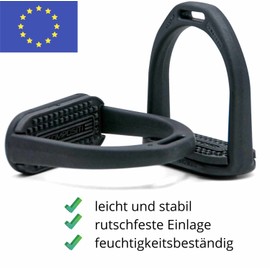 Children's Plastic Stirrups Compositi 10 cm Black
