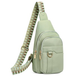 GAEKEAO Sling Bag for Women Anti Theft Purse Crossbody Bags Trendy Chest Pack Fanny Packs Faux Leather for Travel Vacation