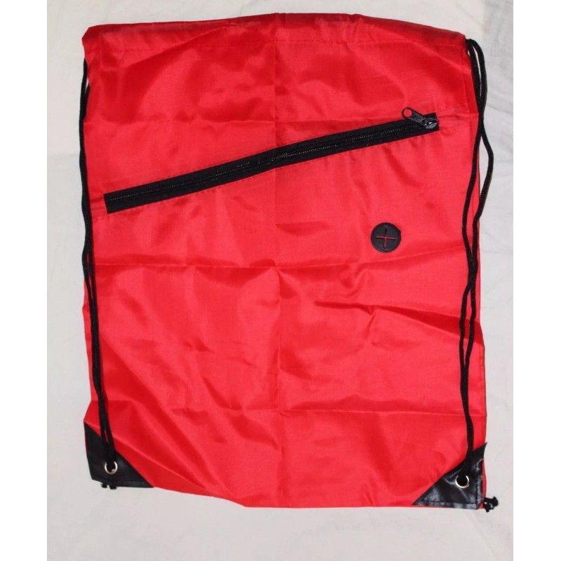 N/A Drawstring Red Children's Gym Tote Bag School Sport Pack