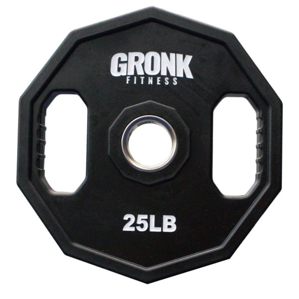 Gronk Fitness 10-Sided Urethane Olympic Weight Plates | Durable Barbell