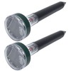 2PCS LED Mouse Expeller Ultrasonic Solar Snake Repeller Ground Insertion