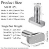 T Bolt M8x40 Hammer Head Screw Stainless Steel T Slotted